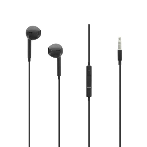 Lamtech handsfree stereo 3.5mm Jack With Mic Black (LAM020977)
