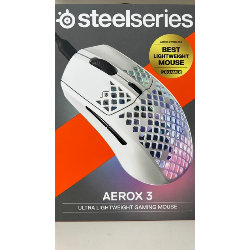 SteelSeries Aerox 3 2022, gaming mouse, white (62603)