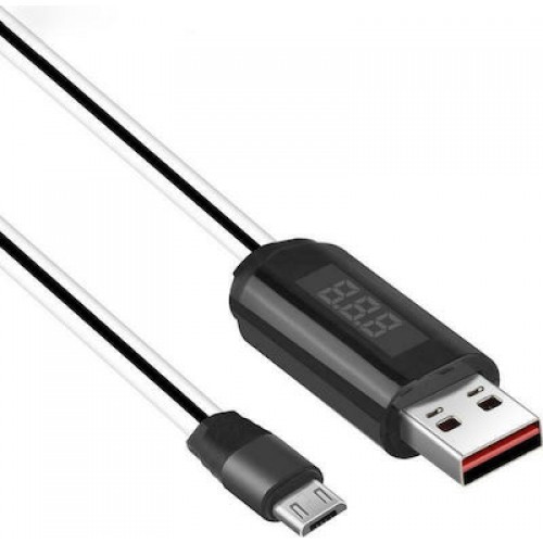 Hoco Regular USB 2.0 to micro USB Cable Λευκό 1.2m (U29)