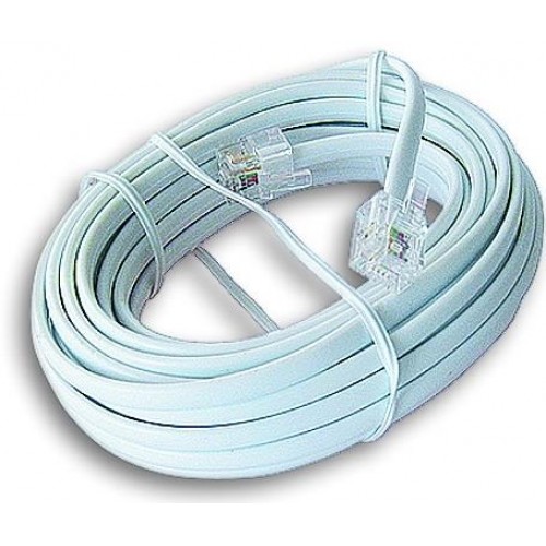 Cablexpert Telephone cord 3m TC6P4C-3M White