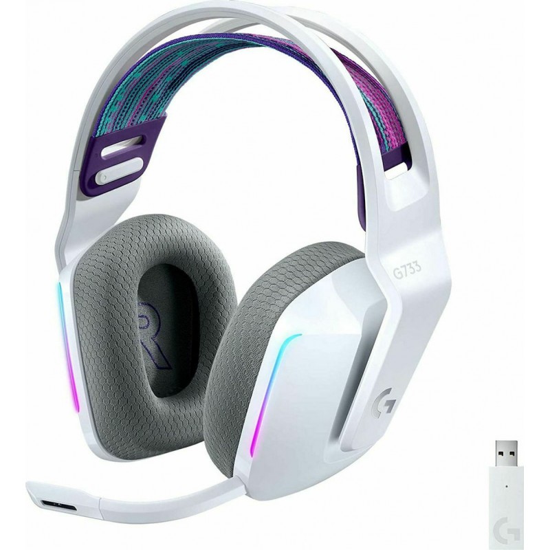 Logitech G733 Lightspeed RGB Wireless Gaming Headset (981-000883) White