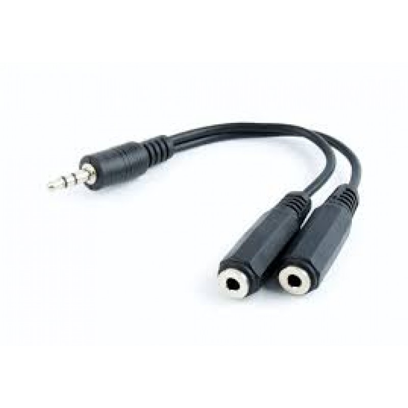 Cablexpert 3.5mm Stereo to 2xStereo Socket 0.1m CCA-415-0.1M Black