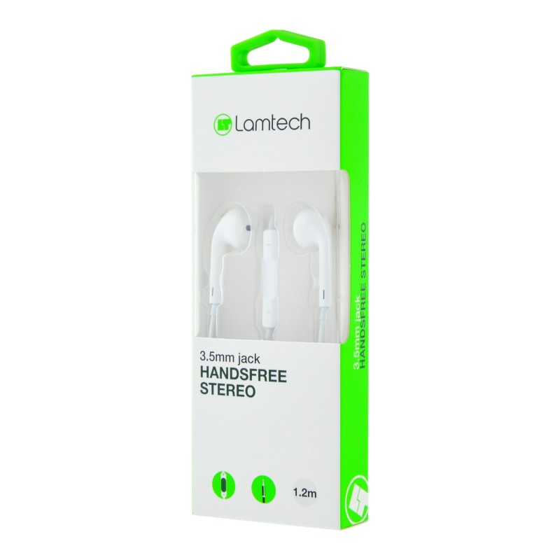 Lamtech Handsfree Stereo 3.5mm jack LAM020663 White