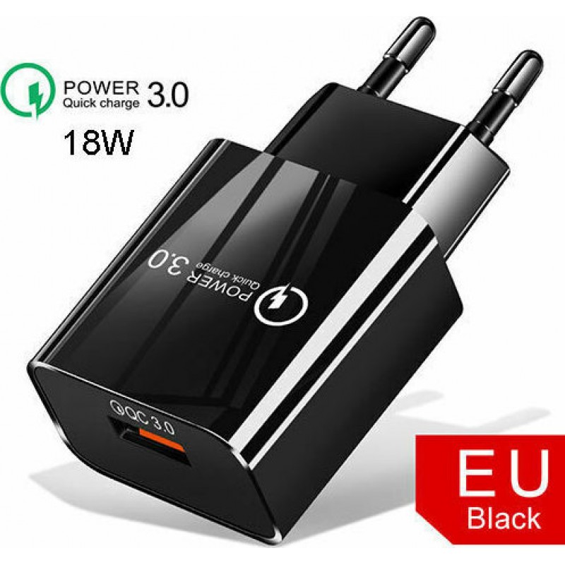 Lamtech Quick Charger USB3.0 18W Black (LAM021943)