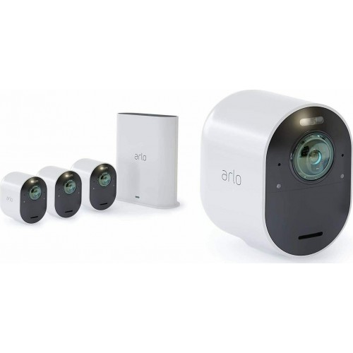 Arlo Ultra 2 4K UHD Wire-Free Security Camera System Αδιάβροχη Μπαταρίας 4 τμχ (VMS5440-200EUS) White