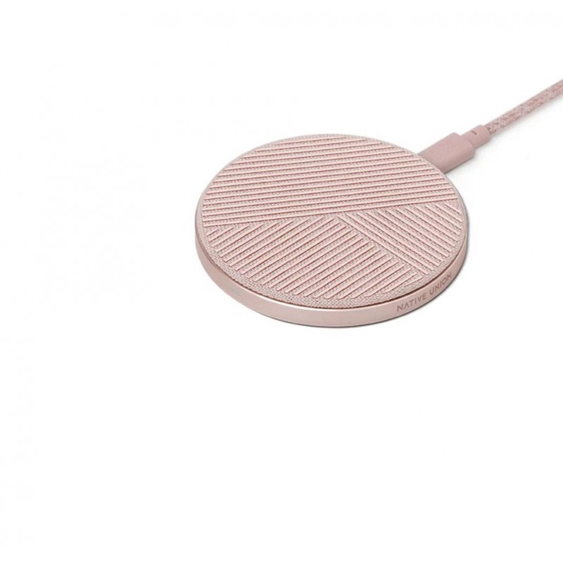 Native Union Drop Wireless Charger with Fabric, 2m Cable & adapter DROP-ROS-FB-NP (Rose)
