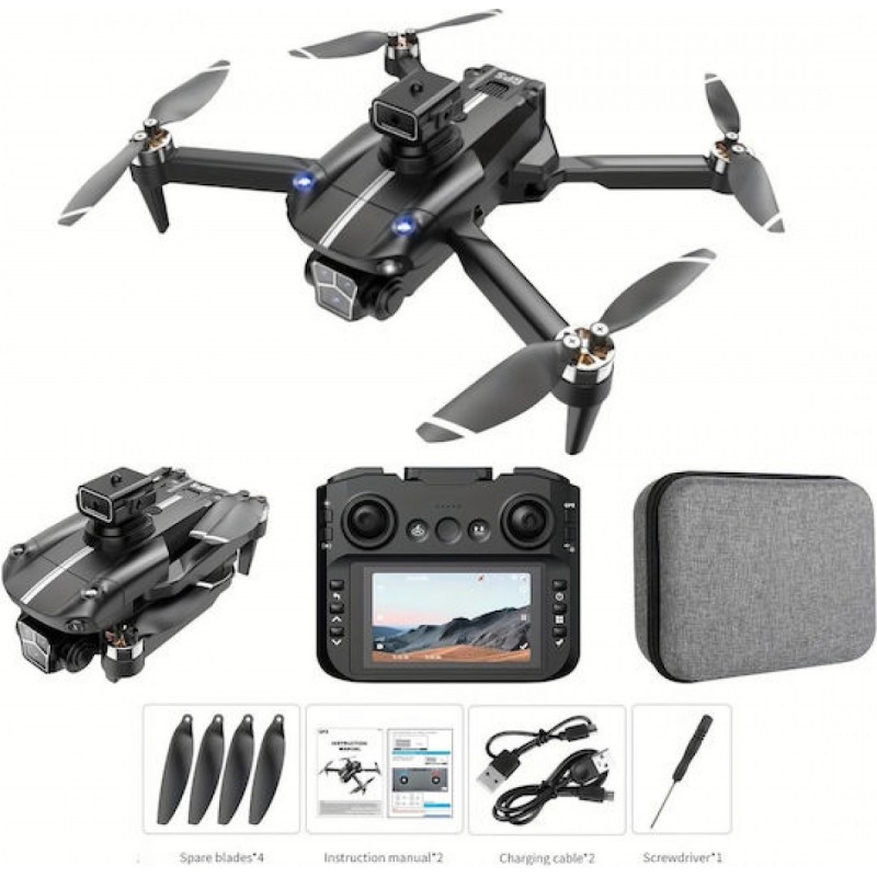 Toysky S182GPS Drone 4K Κάμερα με χειριστήριο με Οθόνη 4,5