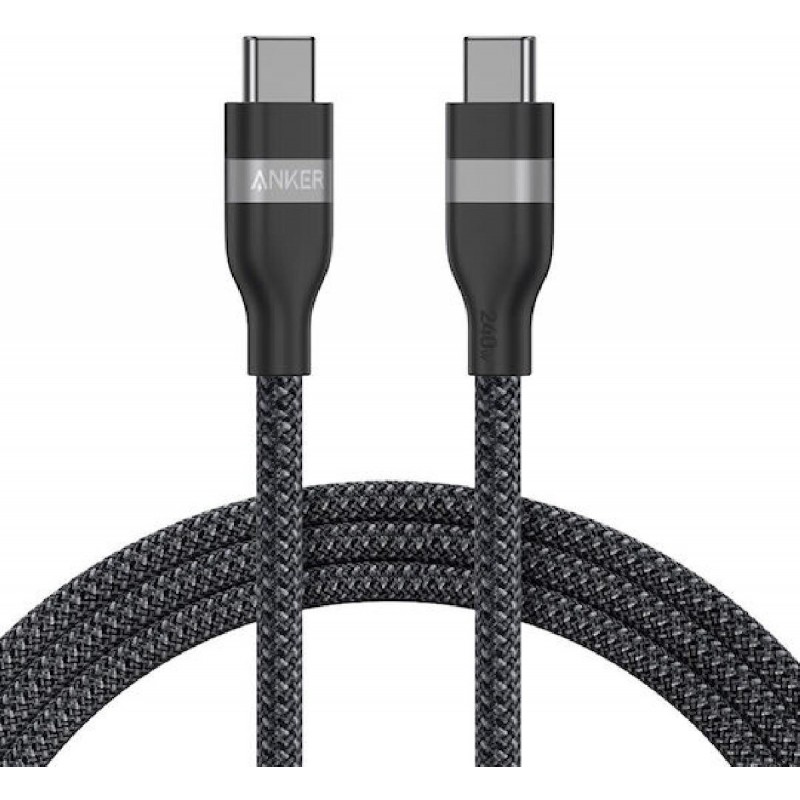 Anker Braided USB 2.0 Cable USB-C male - USB-C 240W 1.8m (A82E2H12) Black