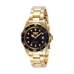 Invicta Pro Diver Ανδρικό Ρολόι 37.5mm Μπαταρίας με Χρυσό Μεταλλικό Μπρασελέ (8936)