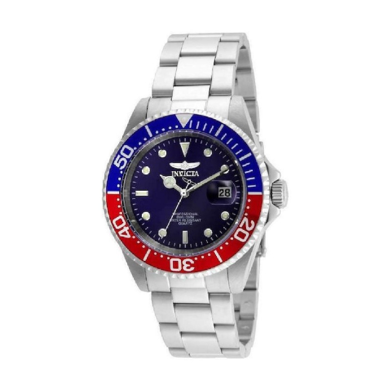 Invicta Pro Diver Ανδρικό Ρολόι 40mm με Ασημί Μεταλλικό Μπρασελέ (24946)