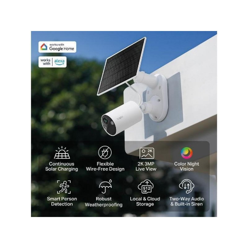 TP-LINK Tapo C410 Kit 2K Wi-Fi Εξωτερική Κάμερα Solar Panel
