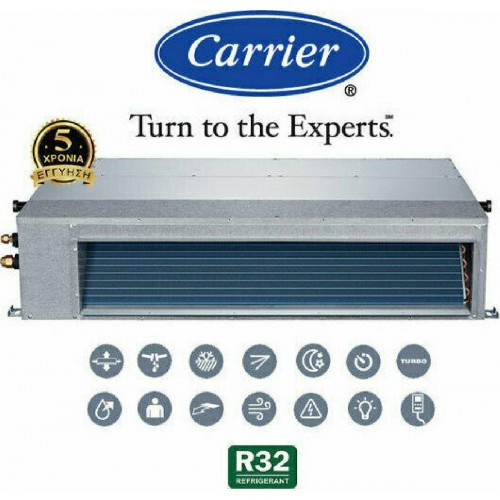 Carrier 42QSV012D8S-1 / 38QUS012D8S-1 Επαγγελματικό Κλιματιστικό Inverter Καναλάτο 11942 BTU