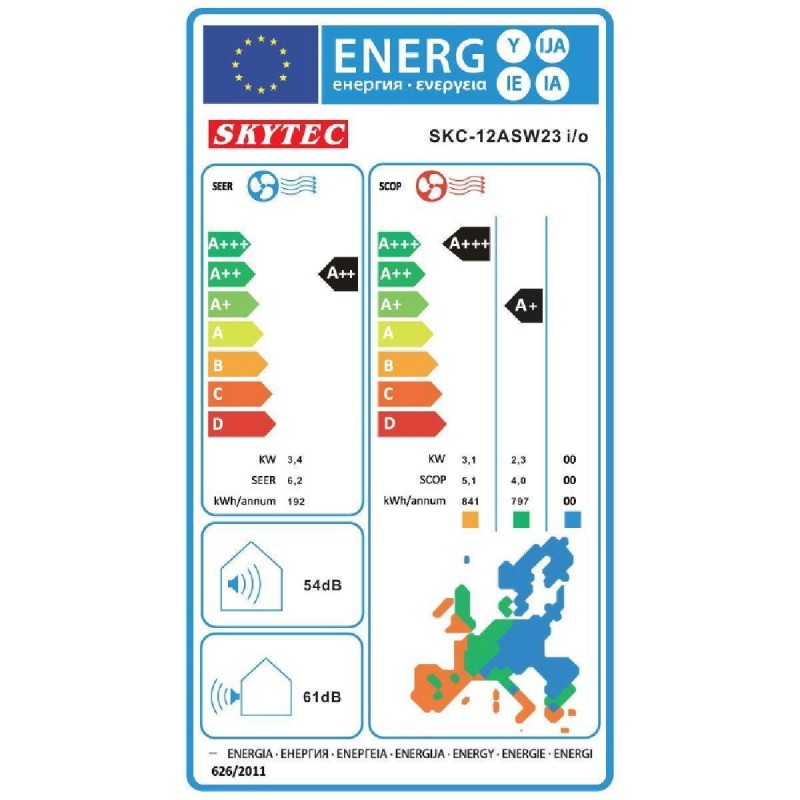 AUX Skytec SKC-24ASW23 i/o – Κλιματιστικό Inverter 24.000 BTU A++ / A+++ Λευκό