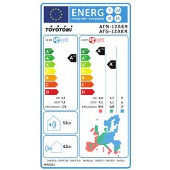Toyotomi Akira (ATN/ATG-12AKR) Κλιματιστικό Inverter 12000 BTU A++/A+ με WiFi και Αθόρυβη Λειτουργία
