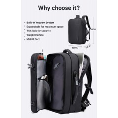 Bange 1909-08 Αδιάβροχη Τσάντα Πλάτης για Laptop 17.3