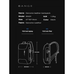 Bange Αδιάβροχη Τσάντα Πλάτης για Laptop 15.6