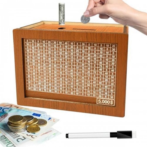 Kakeibo Box Γιαπωνέζικος Κουμπαράς Ξύλινος Ρετρό Αποταμίευση 5000€ Καφέ Kakeibo Box Γιαπωνέζικος Κουμπαράς Ξύλινος Ρετρό Αποταμίευση 5000€ Καφέ