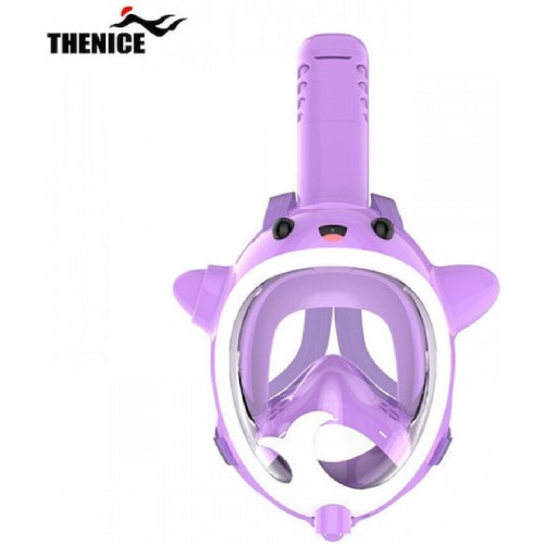 Thenice KF-5 Παιδική Μάσκα Θαλάσσης Φαλαινάκι με Νεροπίστολο Full Face Snorkel Mask (XS) Purple - (04346)