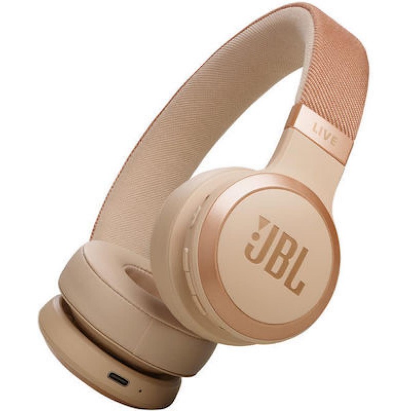 JBL Live 670NC Ασύρματα/Ενσύρματα On Ear Ακουστικά Sandstone JBL Live 670NC Ασύρματα/Ενσύρματα On Ear Ακουστικά Sandstone
