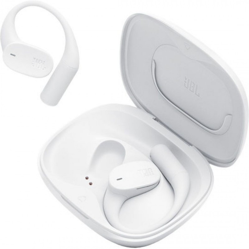 JBL Sense Lite Open Ear Bluetooth Handsfree Ακουστικά με Αντοχή στον Ιδρώτα και Θήκη Φόρτισης Λευκά