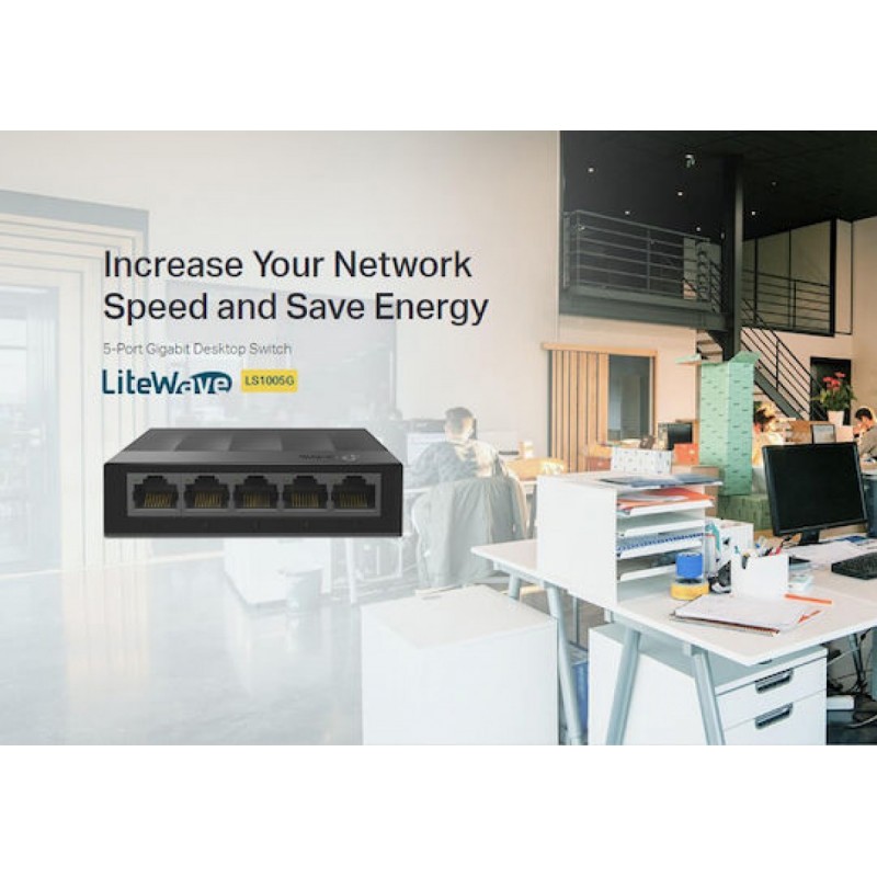 TP-LINK LS1005G Unmanaged L2 Switch με 5 Θύρες Ethernet (1700000476) v5.40