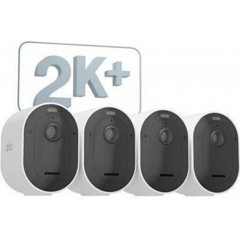 Arlo Pro 5 2K  Wire-Free Security Camera System 4 τμχ (VMC4460P-200EUS) White