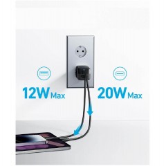 Anker 323 Φορτιστής Χωρίς Καλώδιο με Θύρα USB-A και Θύρα USB-C 33W (A2331G11) Μαύρος