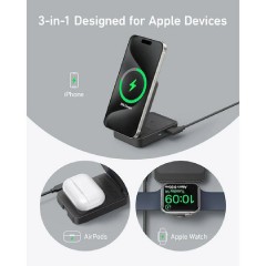 Anker MagGo Wireless Charging Station 3-in-1 Pocket Size 15W (B2557311) Black