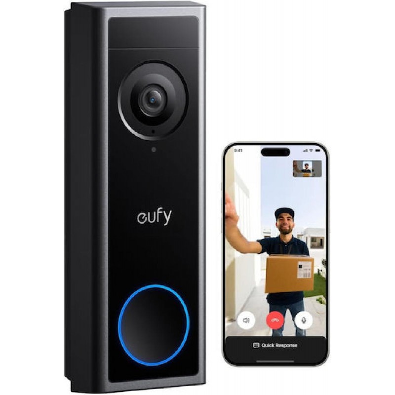 Anker Eufy Video Doorbell C31 2K with Battery or Wired (T8223311) Black