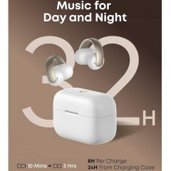 Soundcore AeroClip True Wireless Earphones by Anker Open-Ear Clip-On (A3388G21) White