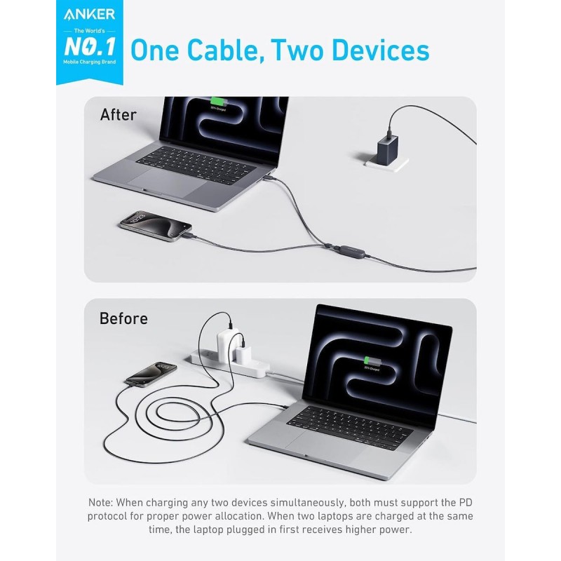 Anker USB to Type-C Cable 1.2m (A8895H11) Black