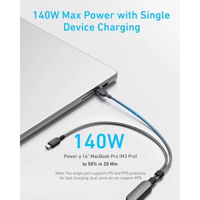 Anker USB to Type-C Cable 1.2m (A8895H11) Black