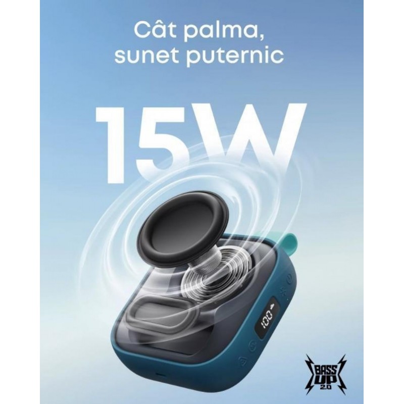 Anker Boom Go 3i Αδιάβροχο Ηχείο Bluetooth 15W με Διάρκεια Μπαταρίας έως 24 ώρες (D5103030) Μπλε