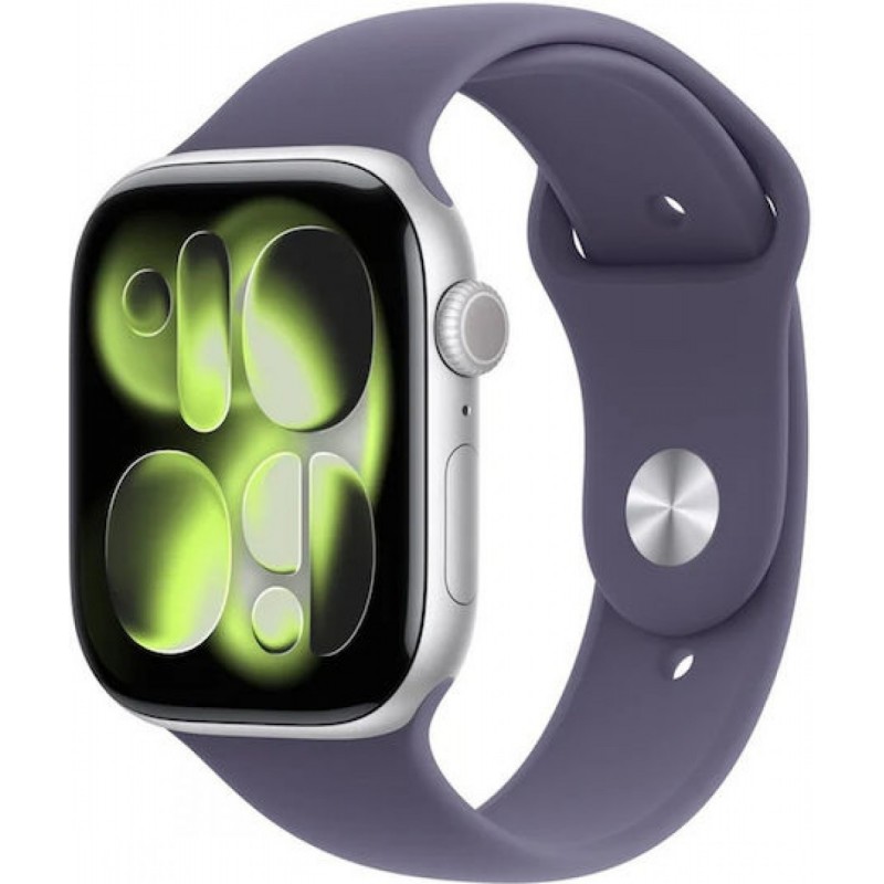 Apple Watch Series 11 42mm Aluminium Case with Purple Fog Sport Band - M/L (MEU74QL/A) Silver