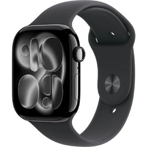 Apple Apple Watch 11 GPS + Cellular, Jet Black Aluminium Case 42mm, Black Sport Band - S/M MF834ZR