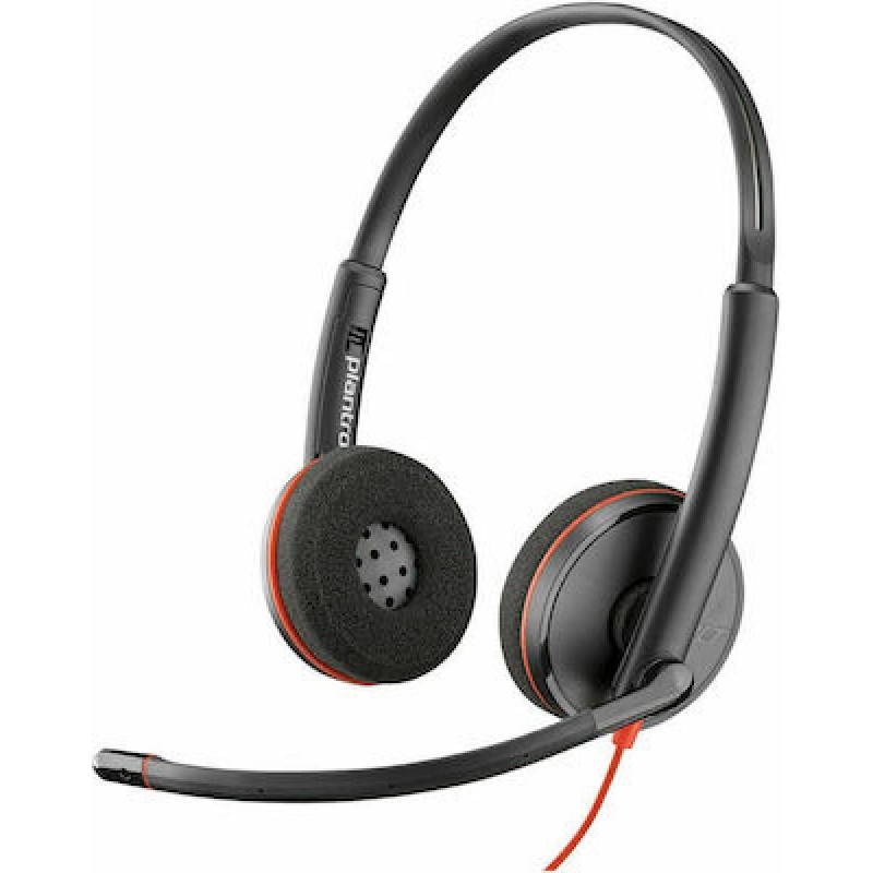 Poly Blackwire 3220 On Ear Multimedia Ακουστικά με μικροφωνο και σύνδεση USB-A (80S02AA)