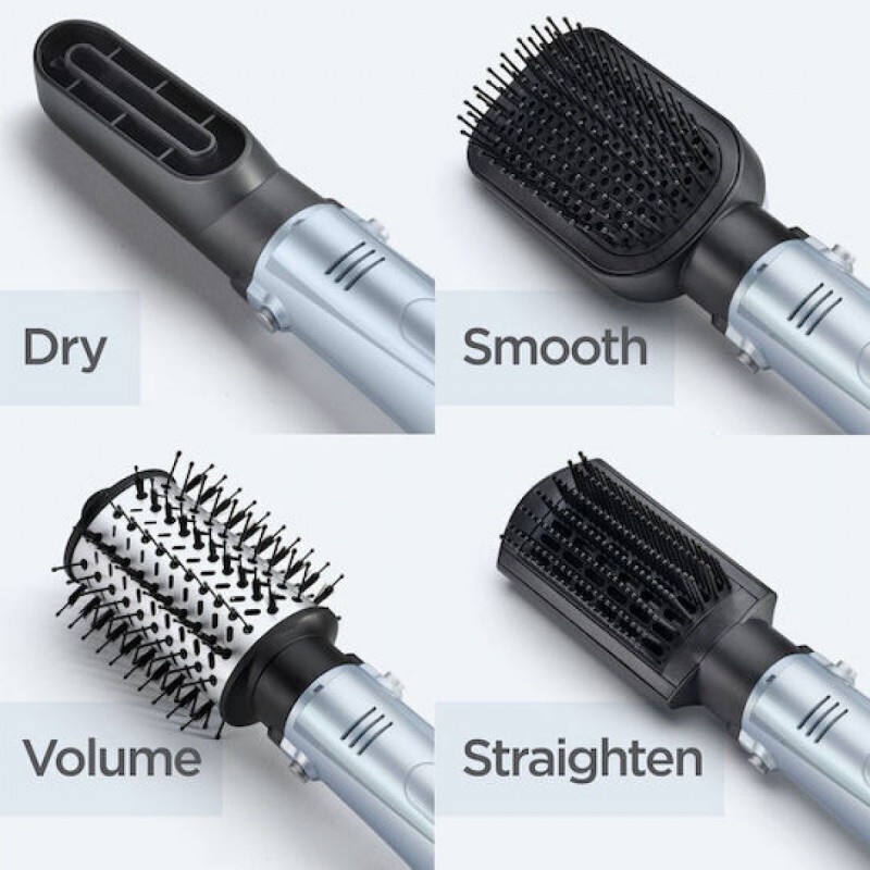 Babyliss Hydro-Fusion 4 in 1 Hairdryer Brush with Anti-Frizz Advanced Ionic Technology (AS774E) Blue