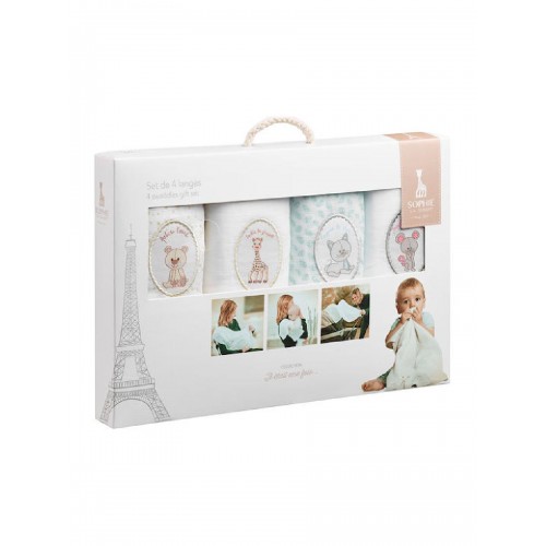 Sophie La Girafe Swaddles Πάνες Αγκαλιάς από Μουσελίνα Λευκό 70x70εκ. 4τμχ S850724 Sophie La Girafe Swaddles Πάνες Αγκαλιάς από Μουσελίνα Λευκό 70x70εκ. 4τμχ S850724