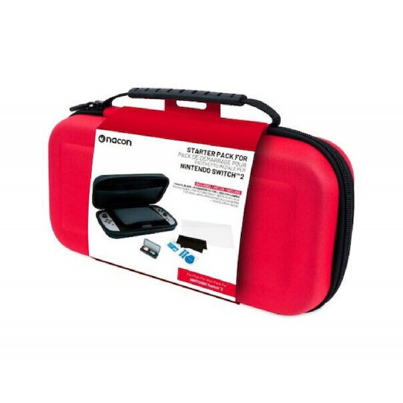 Nacon Starter Pack (Pouch + Screen Protector + 1 Box for 4 Games) for Nintendo Switch 2 Red