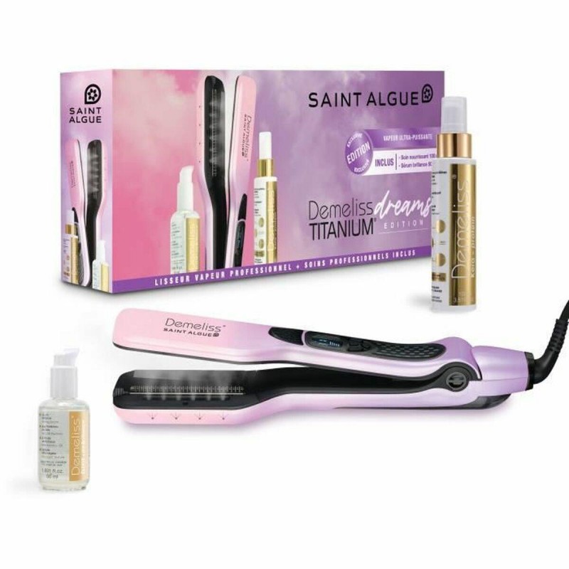 Saint Algue Demeliss Titanium Dreams Edition Set Πρέσα Μαλλιών με Ατμό και Κεραμικές Πλάκες 85W (3964) Pink/Purple
