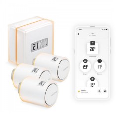  Netatmo  Complete Package Smart Thermostat 3 Wi-fi Thermostat Heads (NBU-NTH-NAV)