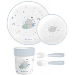 Kikka Boo Σετ Φαγητού Savanna από Σιλικόνη Μπλε 5τμχ για 6+ μηνών (31302040139)