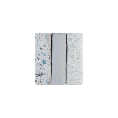 Kikka Boo Dreamy Fields Πάνες Αγκαλιάς από Μουσελίνα Grey 100x100εκ. 3τμχ (31103010112)