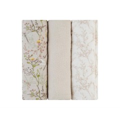 Kikka Boo Secret Garden Πάνες Αγκαλιάς από Μουσελίνα Beige 100x100εκ. 3τμχ (31103010108)