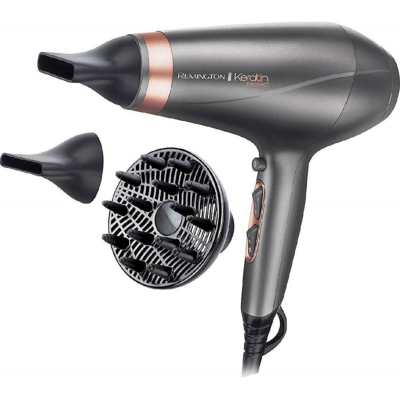 Remington AC8820 Keratin Protect Επαγγελματικό Πιστολάκι Μαλλιών με Φυσούνα 2200W (T23-7001480) Silver