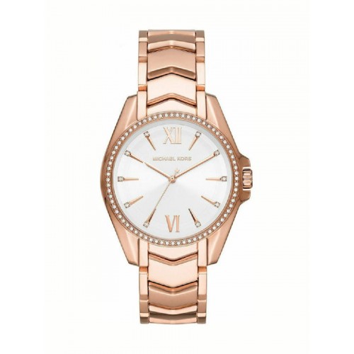 Michael Kors Whitley Γυναικείο Ρολόι 38mm Μπαταρίας με Ροζ Χρυσό Μεταλλικό Μπρασελέ