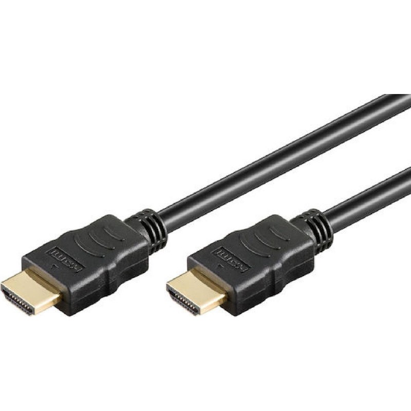 Goobay HDMI 2.0 Premium High Speed 4K 60Hz HDR Cable HDMI male - HDMI male 3m Μαύρο