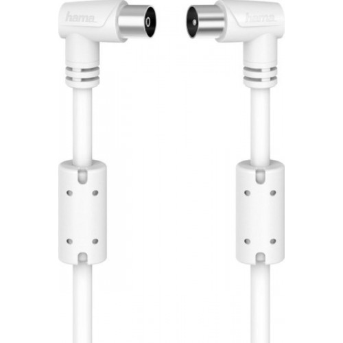 HAMA Καλώδιο Κεραίας Coax male - Coax female Λευκό 1.5m (00205056)