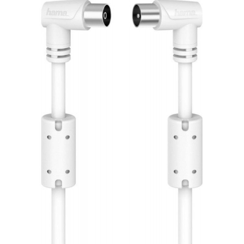 HAMA Καλώδιο Κεραίας Coax male - Coax female Λευκό 1.5m (00205056)