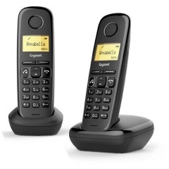 Gigaset A270 Ασύρματο Τηλέφωνο Duo (L36852-H2812-D201) Μαύρο